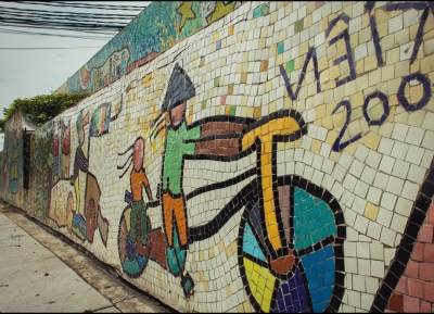 جدارية هانوي السيراميك فسيفساء