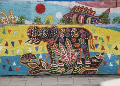  جدارية هانوي السيراميك فسيفساء 