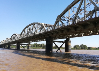  طريق النيل الأزرق وجسر السكة الحديد 